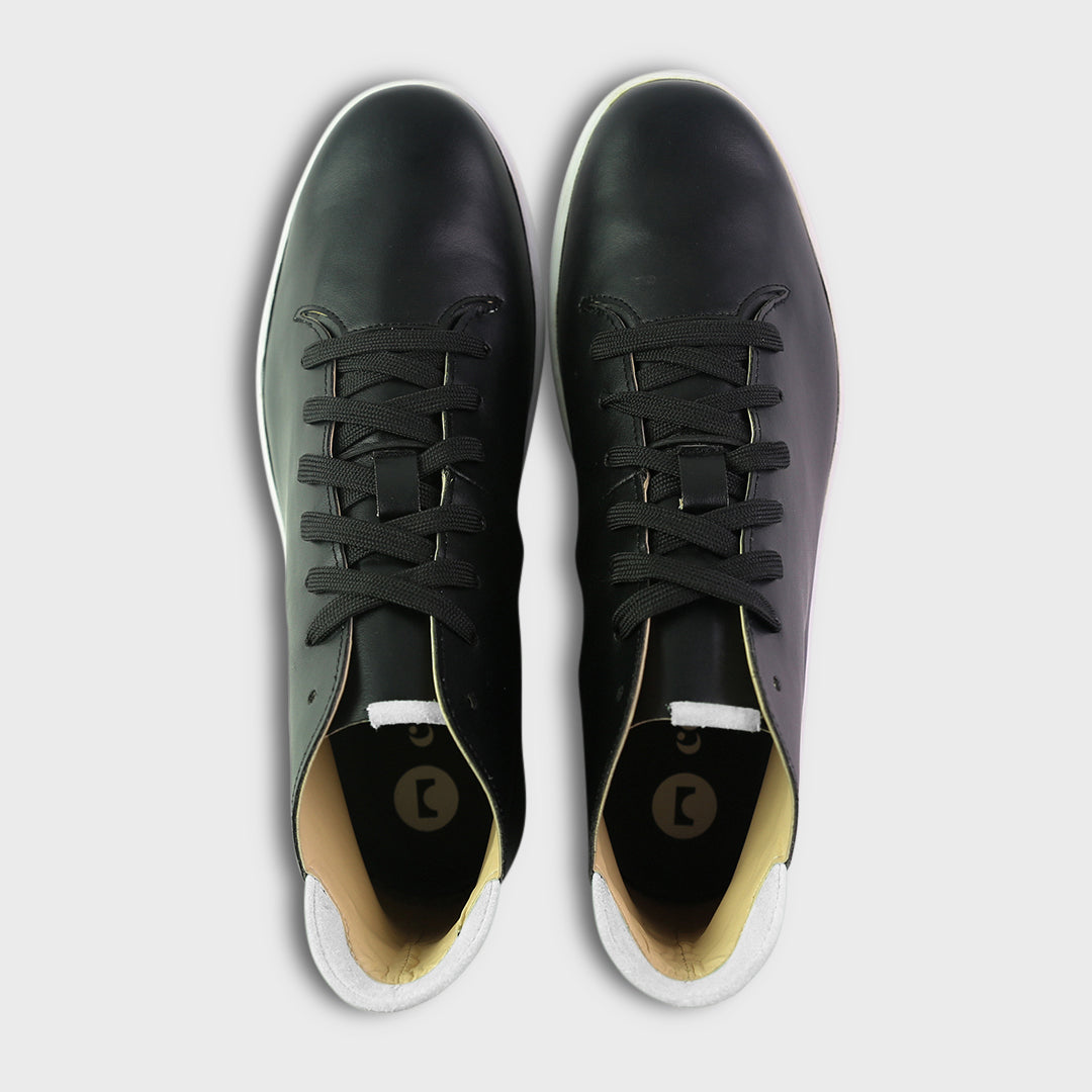 Men's Black mid-top sneaker top view