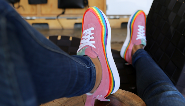 Pride Month Flaunting Rainbow shoes!