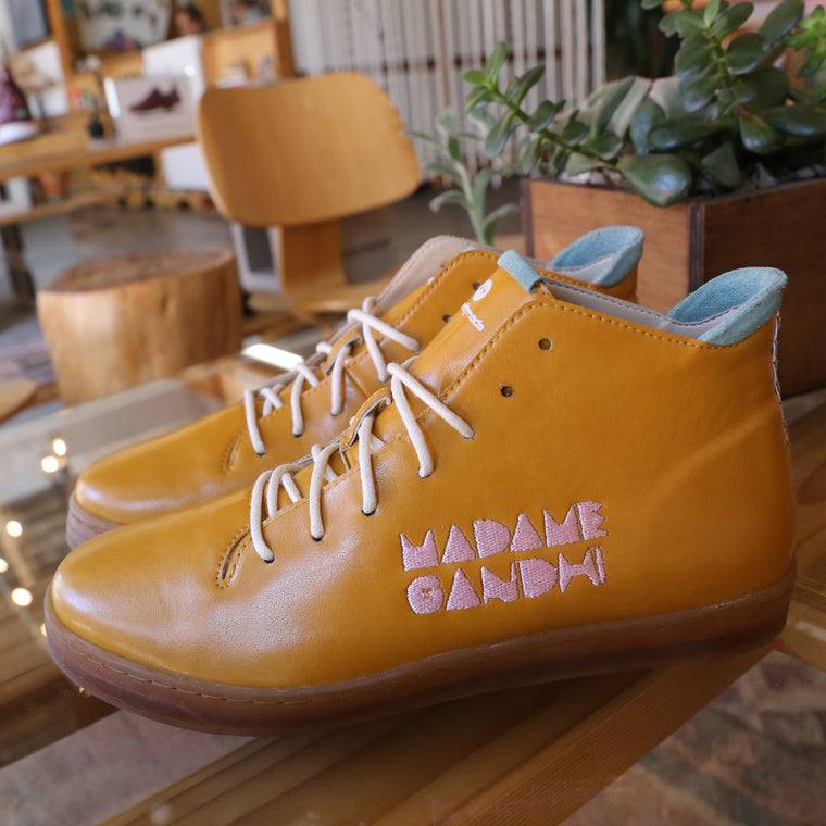 Madame Gandhi custom shoe Vision 2020